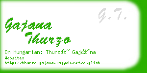 gajana thurzo business card